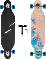 experience ultimate freeride thrills with junli 41 inch longboard skateboard - perfect for cruising, carving, free-style and downhill logo