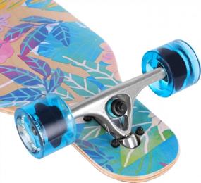 img 2 attached to Experience Ultimate Freeride Thrills With Junli 41 Inch Longboard Skateboard - Perfect For Cruising, Carving, Free-Style And Downhill