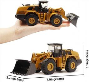img 1 attached to Fisca 1/50 Diecast Metal Front Loader: Ultimate Construction Vehicle Toy