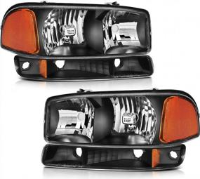 img 4 attached to Upgrade Your GMC Sierra & Yukon With LSAILON Headlight Assemblies - Perfect Fit & Style!