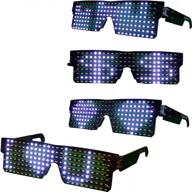create your own light show: cyb customizable led glasses with usb for raves, parties & more! logo