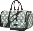 women's weekend duffle bag with shoe compartment and toiletry kit - ideal for overnight getaways, travel, and mommy hospital bag for labor and delivery - flight approved logo