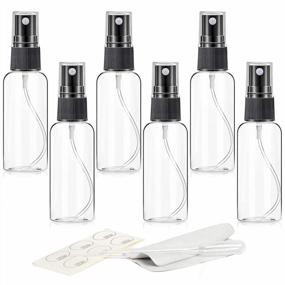 img 4 attached to Pack Of 6 Zejia 1Oz Small Spray Bottles With Fine Mist For Essential Oils, Perfumes, And Travel- Comes With Droppers, Stickers And Tissues.