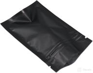 🖤 100-pack of matte black coffee storage bags, 2.8x3.9 inch, self-seal flat pouches for zip aluminum foil lock package, reclosable heat sealable bags for wedding favors, candy, and more логотип