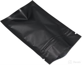 img 4 attached to 🖤 100-Pack of Matte Black Coffee Storage Bags, 2.8x3.9 inch, Self-Seal Flat Pouches for Zip Aluminum Foil Lock Package, Reclosable Heat Sealable Bags for Wedding Favors, Candy, and More