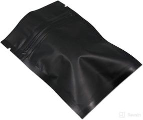 img 1 attached to 🖤 100-Pack of Matte Black Coffee Storage Bags, 2.8x3.9 inch, Self-Seal Flat Pouches for Zip Aluminum Foil Lock Package, Reclosable Heat Sealable Bags for Wedding Favors, Candy, and More