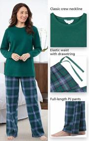 img 1 attached to Women'S Winter Plaid Pajama Set - Flannel And Thermal Top PJs By PajamaGram