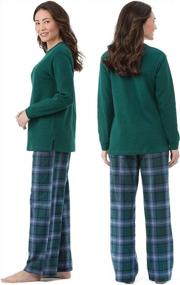 img 3 attached to Women'S Winter Plaid Pajama Set - Flannel And Thermal Top PJs By PajamaGram