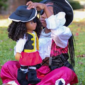 img 3 attached to Playtime By Eimmie 18 Inch Doll Clothes - Pirate Halloween Costume & Matching Outfit Accessories Set - Outfits Fit American, Generation & Similar 18” Girls Dolls - Clothing Sets & Stuff For My Doll