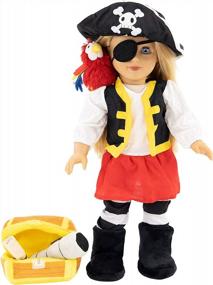 img 1 attached to Playtime By Eimmie 18 Inch Doll Clothes - Pirate Halloween Costume & Matching Outfit Accessories Set - Outfits Fit American, Generation & Similar 18” Girls Dolls - Clothing Sets & Stuff For My Doll