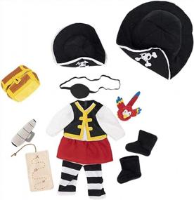 img 2 attached to Playtime By Eimmie 18 Inch Doll Clothes - Pirate Halloween Costume & Matching Outfit Accessories Set - Outfits Fit American, Generation & Similar 18” Girls Dolls - Clothing Sets & Stuff For My Doll