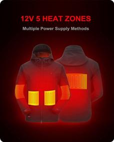 img 3 attached to DEWBU Heated Jacket With 12V Battery Pack Winter Outdoor Soft Shell Electric Heating Coat