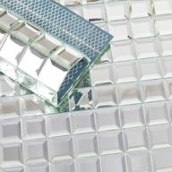 soulscrafts скошенная хрустальная зеркальная стеклянная мозаичная плитка бесшовная кристально-алмазная мозаичная плитка 12x12 дюймов для кухни backsplash ванная комната (серебро, 5 листов) логотип