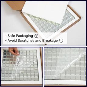 img 1 attached to Soulscrafts Beveled Crystal Mirror Glass Mosaic Tile Seamless Crystal Diamond Mosaic Tile 12X12 Inch For Kitchen Backsplash Bathroom (Silver, 5 Sheets)
