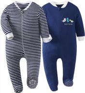 удобные и стильные детские пижамы для мальчиков и девочек - хлопковые комбинезоны с длинными рукавами для малышей логотип