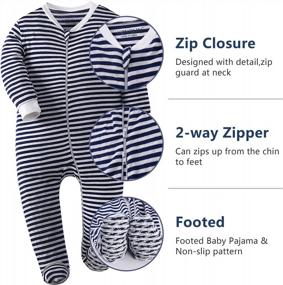 img 3 attached to Comfortable And Stylish Baby Footed Pajamas For Boys And Girls - Long Sleeve Cotton Toddler Onesies