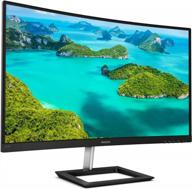 philips 272e1ca frameless adaptive sync replacement monitor: 🖥️ full hd, tilt adjustment, built-in speakers, curved led display logo