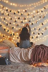 img 4 attached to 🌟 Enhance Your Ambiance with 12APM Dimmable Starry Fairy Copper String Lights - 66 ft 200 LEDs, USB Powered, IP65 Waterproof: Perfect for Bedroom, Indoor Wedding, Party Halloween, Thanksgiving, Christmas Lighting