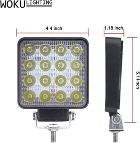 img 3 attached to 🔦 Woku LED Work Light 4 inch - 10 Pack of 48W, 3500LM Square Waterproof Flood Beam LEDs for Off-Road Driving Fog Lights - ATV, SUV, UTV, Truck Friendly - 2 Year Warranty