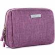 small makeup bag for purse travel, mini cosmetic bag for women girls - narwey (small, purple) logo