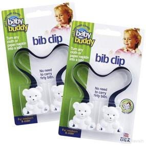 img 4 attached to 👶 Navy Baby Buddy Bib Clip, 2 Count - Keep Your Little One Clean and Stylish!