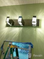 картинка 1 прикреплена к отзыву Хрустальное светодиодное освещение для туалетного столика - современные светильники для ванной комнаты с регулируемой яркостью и настенными светильниками для зеркала, 20,47-дюймовый хром, 18 Вт теплый белый от Darren Neal