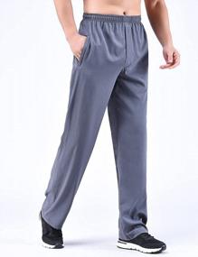 img 2 attached to Zoulee Men'S Casual Quick-Dry Jogger Sweatpants With Zipper Fly Closure - Ideal For Summer