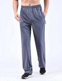 img 3 attached to Zoulee Men'S Casual Quick-Dry Jogger Sweatpants With Zipper Fly Closure - Ideal For Summer