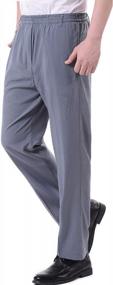 img 4 attached to Zoulee Men'S Casual Quick-Dry Jogger Sweatpants With Zipper Fly Closure - Ideal For Summer