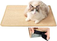 🐱 chicwow cat scratcher: floor & wall saver, sisal fabric scratching pad with adhesive loop tape - 23.6 x 15.7 in logo