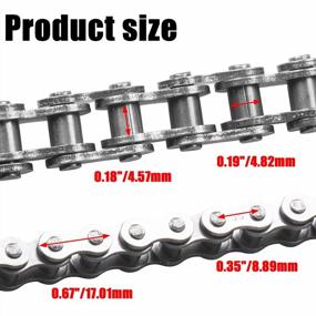 img 3 attached to CNCMOTOK 35 Roller Chain Kit With 140 Links And Chain Breaker - Perfect For Coleman CT200U, Baja, Dirt Bug Racer, And More!