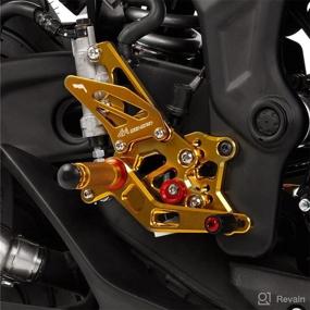 img 3 attached to 🏍️ CNC Adjustable Rearsets Rear Sets Footpegs for Y.a.m.a.h.a YZF-R25 YZF-R3 2015-2019