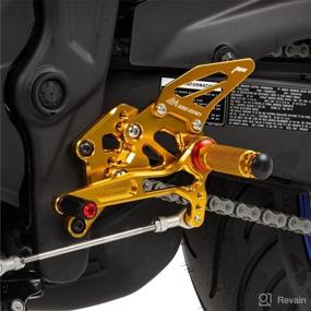 img 1 attached to 🏍️ CNC Adjustable Rearsets Rear Sets Footpegs for Y.a.m.a.h.a YZF-R25 YZF-R3 2015-2019