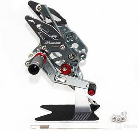 img 4 attached to 🏍️ CNC Adjustable Rearsets Rear Sets Footpegs for Y.a.m.a.h.a YZF-R25 YZF-R3 2015-2019