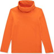 dotdog spandex pullover t shirt turtleneck girls' clothing : tops, tees & blouses logo