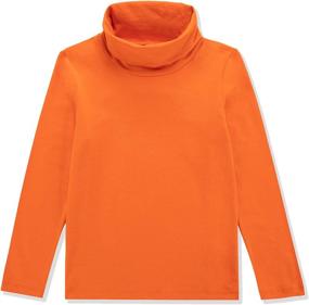 img 4 attached to DOTDOG Spandex Pullover T Shirt Turtleneck Girls' Clothing : Tops, Tees & Blouses