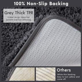 img 1 attached to 2-Piece Dark Grey Non-Slip Microfiber Plush Bath Mat Set - Ultra Soft Water Absorbing Shower Rugs, 17 X 24 & 17 X 47 Inches | Phantoscope