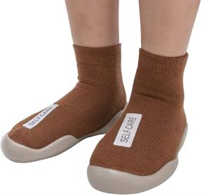 img 3 attached to Toddler Newborn Knitted Walking Slippers Boys' Shoes : Slippers