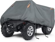 🛡️ waterproof atv cover 4 wheeler 600d heavy duty quad cover - fits polaris yamaha kawasaki suzuki - all-weather protection from rain snow dust uv - durable oxford material (size: 88"x39"x42", color: grey) логотип