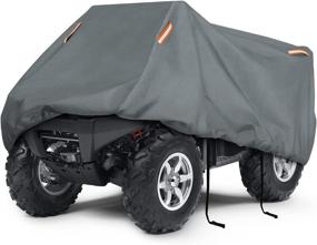 img 4 attached to 🛡️ Waterproof ATV Cover 4 Wheeler 600D Heavy Duty Quad Cover - Fits Polaris Yamaha Kawasaki Suzuki - All-Weather Protection from Rain Snow Dust UV - Durable Oxford Material (Size: 88"x39"x42", Color: Grey)