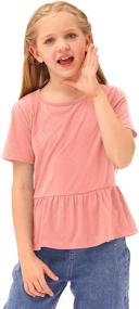 img 3 attached to BesserBay Spring Sleeve Girls' Clothing - Tops, Tees & Blouses with Delicate Ruffles