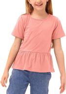 besserbay spring sleeve girls' clothing - tops, tees & blouses with delicate ruffles logo