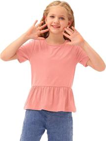 img 2 attached to BesserBay Spring Sleeve Girls' Clothing - Tops, Tees & Blouses with Delicate Ruffles