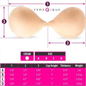 img 2 attached to Women'S Silicone Backless Sticky Bra - Strapless Front Buckle Stick-On Seamless Push Up Bra.