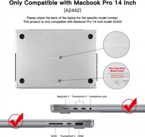 img 3 attached to F FORITO Palm Rest Cover Skin With Trackpad Protector Compatible With MacBook Pro 14 Inch Model A2442 M1 Pro/M1 Max With Touch ID (Silver)