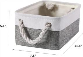 img 3 attached to Organize Your Home With QBSM'S Collapsible Fabric Storage Baskets - Set Of 6