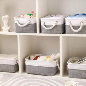 img 2 attached to Organize Your Home With QBSM'S Collapsible Fabric Storage Baskets - Set Of 6