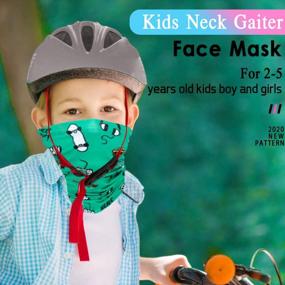 img 2 attached to Summer UV Protection Kids Neck Gaiter - Perfect For Outdoor Activities, Boys And Girls Bandana Face Cover Scarf