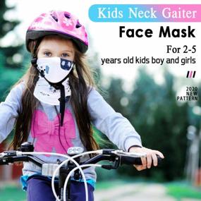 img 1 attached to Летние гетры для детей с защитой от ультрафиолетовых лучей - идеально подходят для активного отдыха, бандана для мальчиков и девочек, шарф для лица