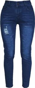 img 4 attached to PHOENISING Women'S Jeans Stretch Denim Pants Soft Mid Waist Jeans